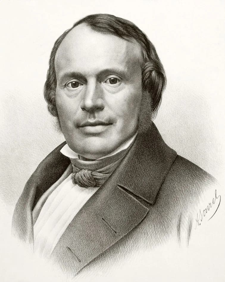 Louis Agassiz - Louis Agassiz, Lithograph, Mid 19th Century.