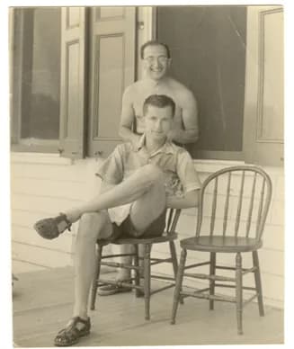 Max Delbrück - Salvador Luria with Max Delbruck at Cold Spring Harbor]. Photographic Print.