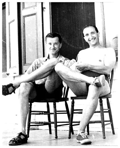 Max Delbrück - Max Delbruck and Salvador Luria at Cold Spring Harbor Laboratory. Photographic Print.