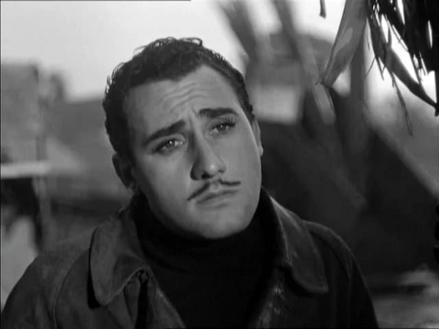 Alberto Sordi - Screenshot del film Sotto il sole di Roma (1948).
