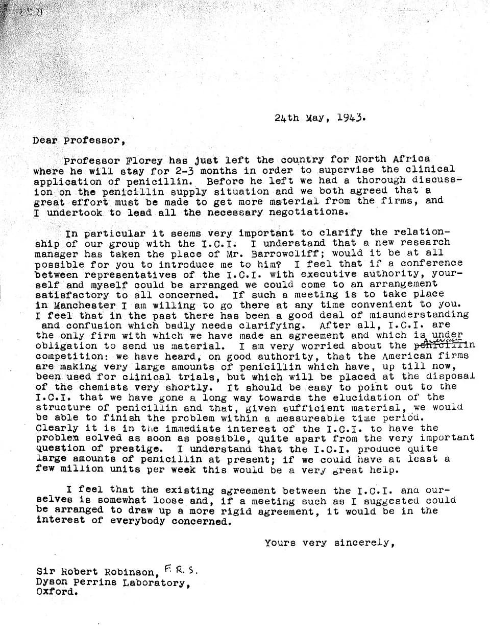 Ernst Chain - Correspondence between Sir Ernest Boris Chain and Sir Robert Robinson

Archives &amp; Manuscripts
Keywords: Ernst Boris Chain; Robert Robinson