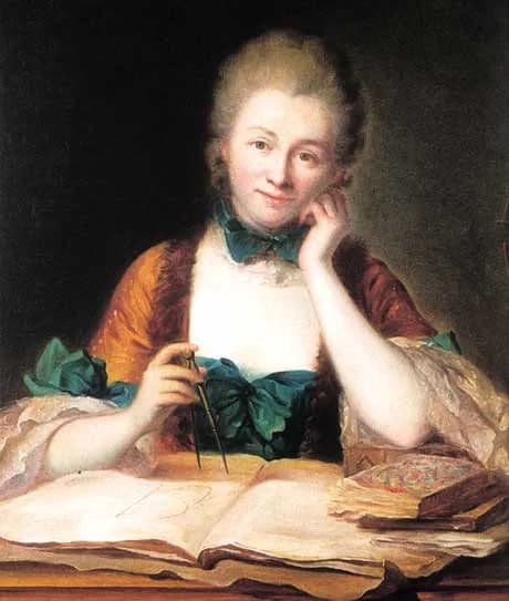 Émilie du Châtelet - Depicted person:  Gabrielle Émilie Le Tonnelier de Breteuil, marquise du Châtelet (1706-1749), French mathematician and  physicist