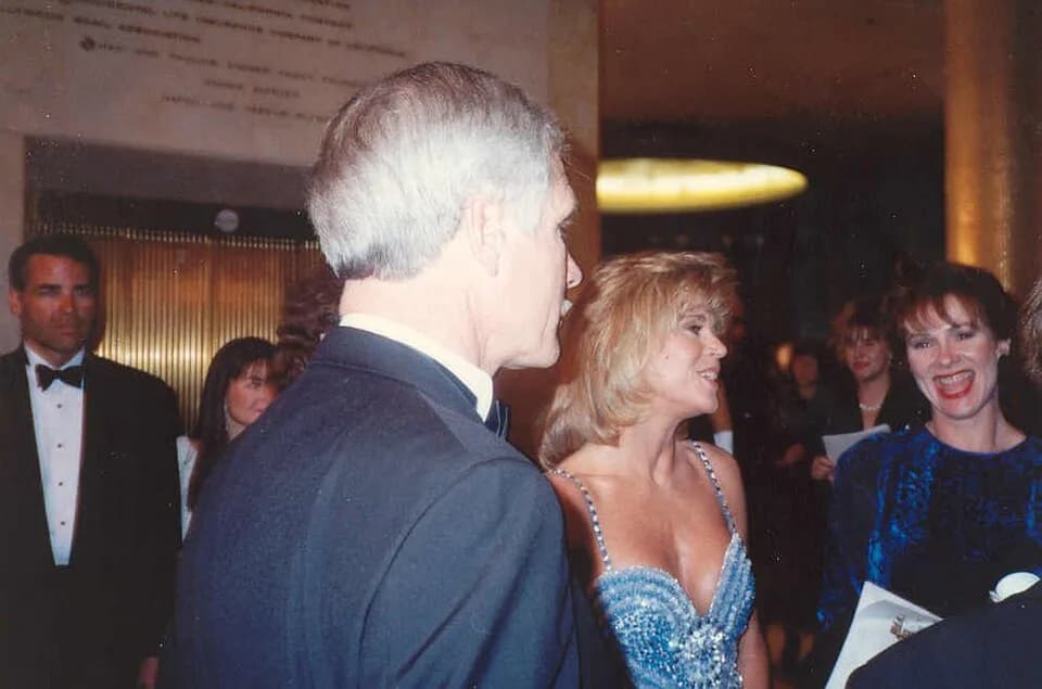 Ted Turner - Ted Turner and Jane Fonda at the 62nd Annual Academy Awards, 3/26/90 - Permission granted to copy, publish, broadcast or post but please credit "photo by Alan Light" if you can