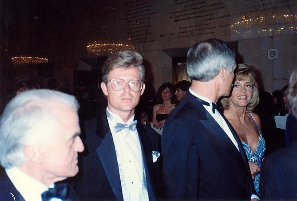 Ted Turner - MPAA president Jack Valenti (left), me, Ted Turner and Jane Fonda at the 62nd Annual Academy Awards, 3/26/90 - Permission granted to copy, publish, broadcast or post but please credit "ph