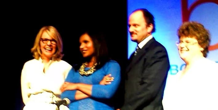 Diane Keaton - From left to right: Diane Keaton, Mindy Kaling, Jeffrey Eugenides, and Charlaine Harris at Book Expo 2011