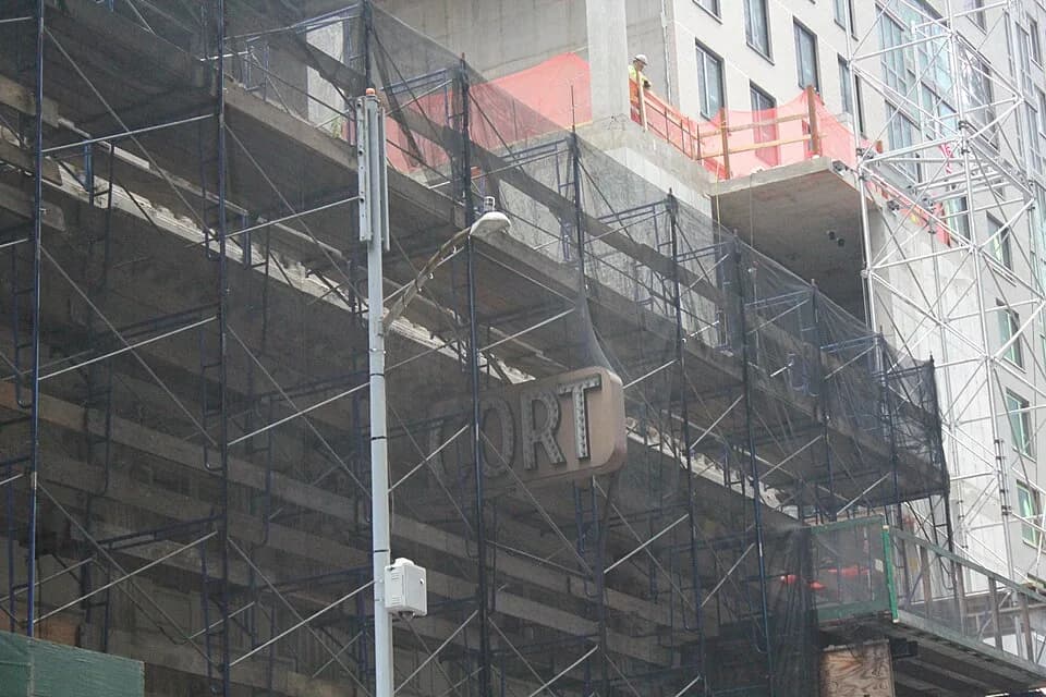 James Earl Jones - The renovation of the Cort Theatre in Manhattan, New York, seen in November 2021.