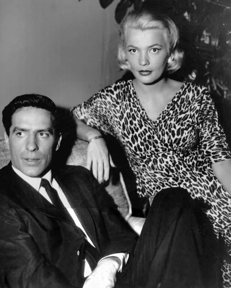 Gena Rowlands - Photo of John Cassavetes and Gena Rowlands from the television program Johnny Staccato. Cassavetes had the lead in the series; Rowlands was a guest star on this episode.