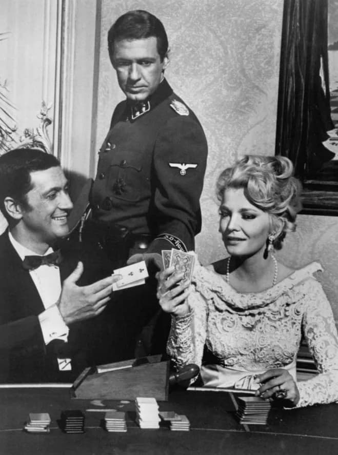 Gena Rowlands - Photo of Cesare Danova, Ron Harper and Gena Rowlands from the television program Garrison's Gorillas.