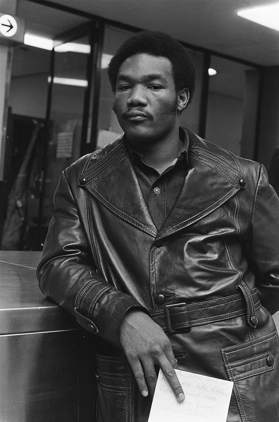 George Foreman - George Foreman arrival at Amsterdam Airport Schiphol