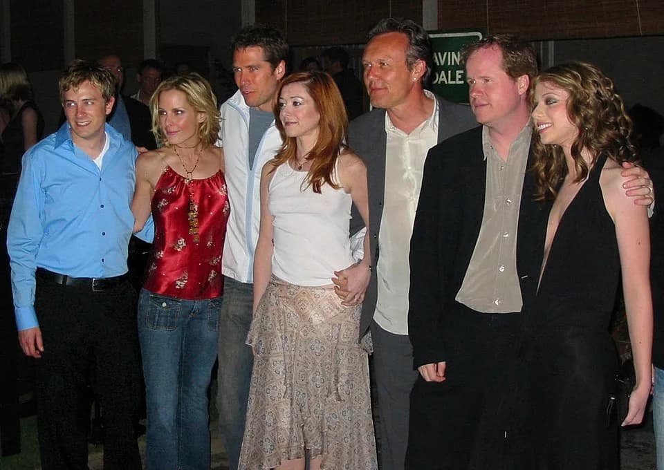 Michelle Trachtenberg - Buffy the Vampire Slayer cast at the wrap party. Tom Lenk, Emma Caulfield, Alexis Denisof, Alyson Hannigan, Anthony Stewart Head, Joss Whedon, Michelle Trachtenberg.