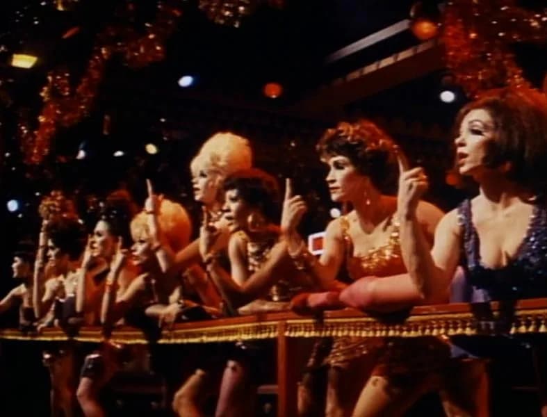 Chita Rivera - Chita Rivera (second from right) & Paula Kelly (third from right) in Sweet Charity - trailer (cropped screenshot)