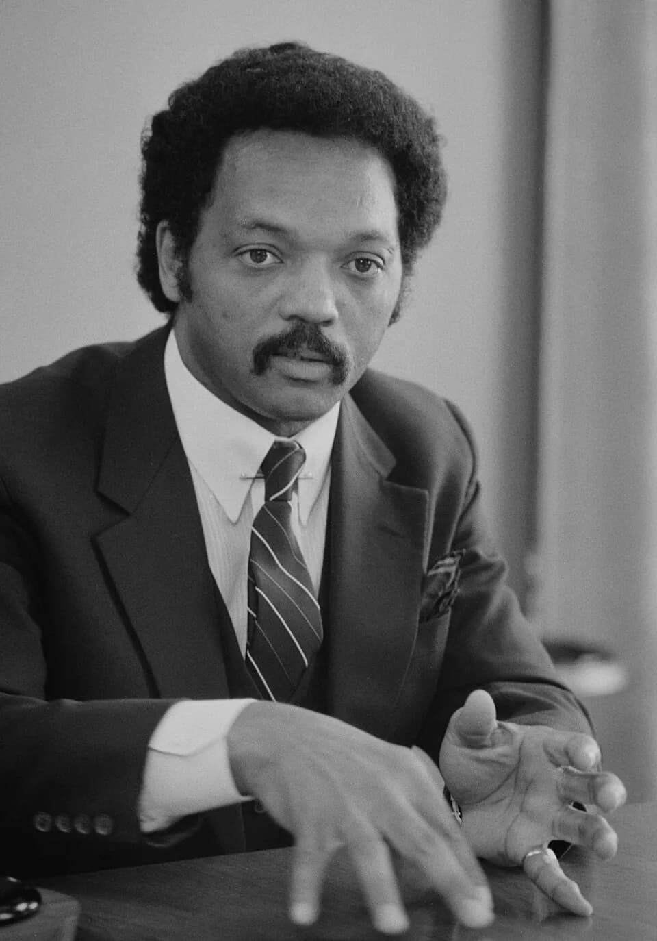Jesse Jackson - Jesse Jackson speaking during an interview in July 1, 1983.