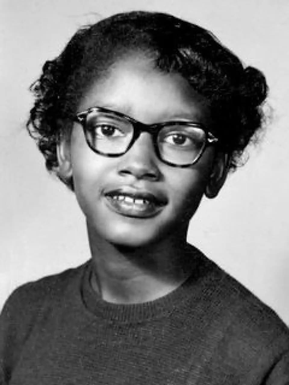 Claudette Colvin - Claudette Colvin, aged 13, in 1953. On March 2, 1955, she was the first person arrested for resisting bus racial segregation in Montgomery, Alabama.