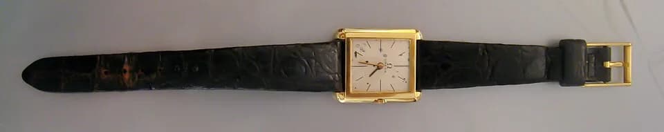 John F. Kennedy - The Omega "Ultra Thin" watch of U.S. President John F. Kennedy, called the "Stockdale watch". 18 carat gold frame with the engraving “President of the United States John F. Kennedy f