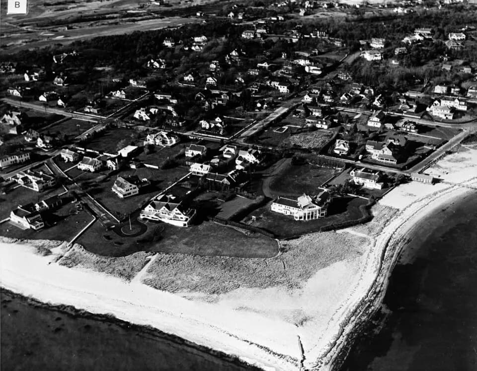 John F. Kennedy - Aerial view of Kennedy Compound in Hyannis Port, Massachusetts.