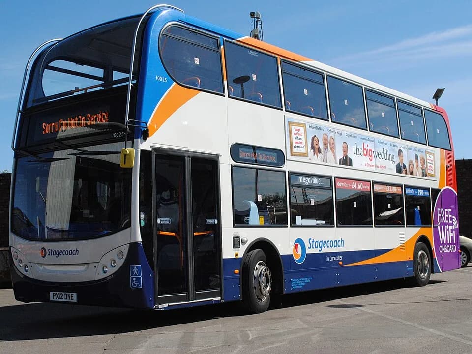 Robin Williams - Alexander Dennis Enviro 400. 

seen here in Stagecoach Cumbria &amp; North Lancashire Open Day at Morecambe White Lund Estate bus depot