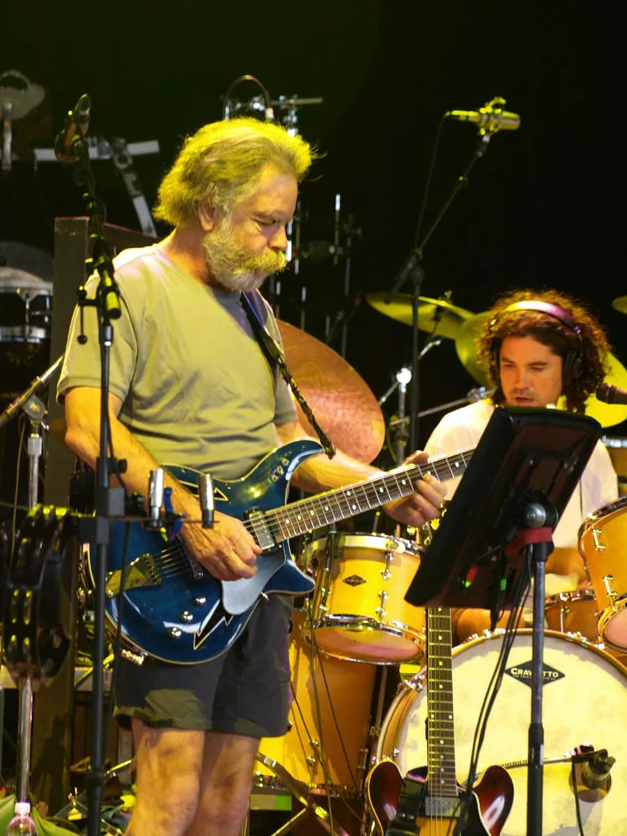 Bob Weir - Bob Weir and Jay Lane performing with RatDog at the PNC Bank Arts Center in New Jersey, 2009.