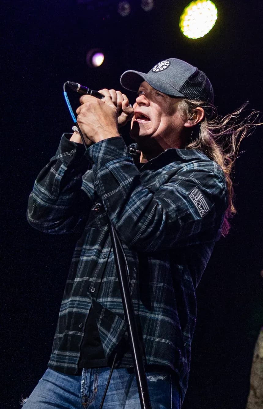 Brad Arnold - 3 Doors Down band members, perform during the We Salute You Celebration at Victory Field at Marine Corps Air-Ground Combat Center, Twentynine Palms, California, May 6, 2023. Grammy-nomin