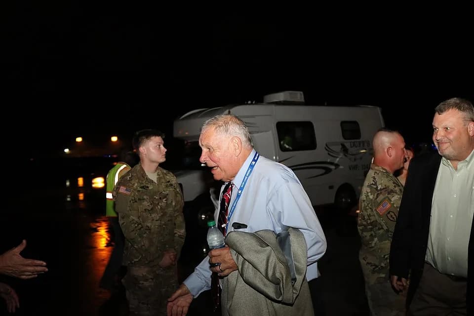 Bobby Cox - Bobby Cox, Hall of Fameer and former manager of the Atlanta Braves arrives at Fort Bragg, N.C., July2, 2016. The Atlanta Braves and Miami Marlins will be playing the first Major League Bas