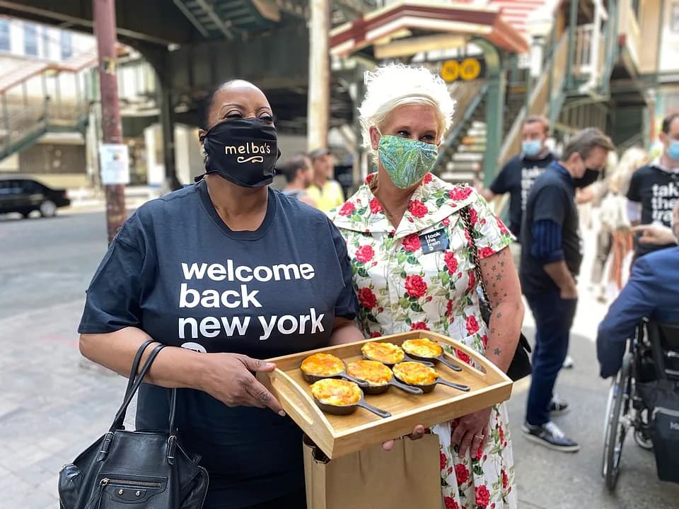 Anne Burrell - NYC Transit Interim President Sarah Feinberg and MTA Chief Customer Officer Sarah Meyer stood with prominent restaurateurs and the New York City Hospitality Alliance to celebrate the re