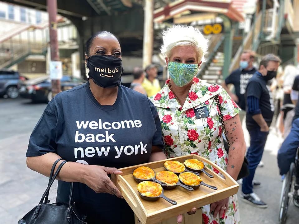 Anne Burrell - NYC Transit Interim President Sarah Feinberg and MTA Chief Customer Officer Sarah Meyer stood with prominent restaurateurs and the New York City Hospitality Alliance to celebrate the re