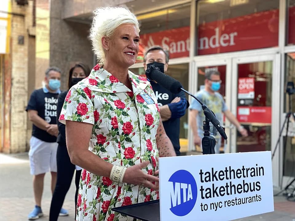 Anne Burrell - NYC Transit Interim President Sarah Feinberg and MTA Chief Customer Officer Sarah Meyer stood with prominent restaurateurs and the New York City Hospitality Alliance to celebrate the re