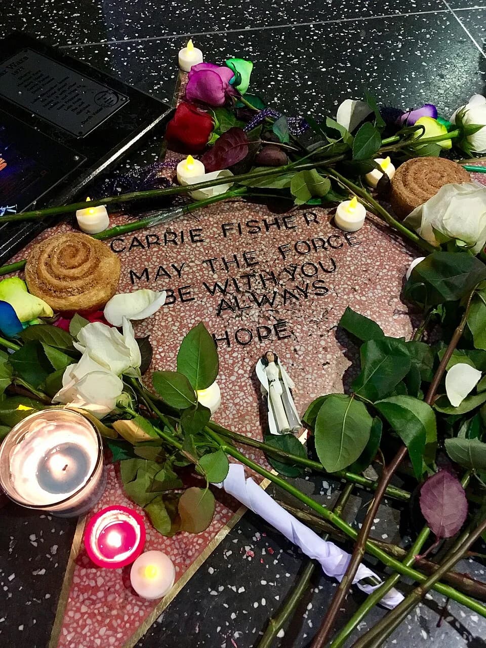 Carrie Fisher - The fan-made star for Carrie Fisher on the Hollywood Walk of Fame