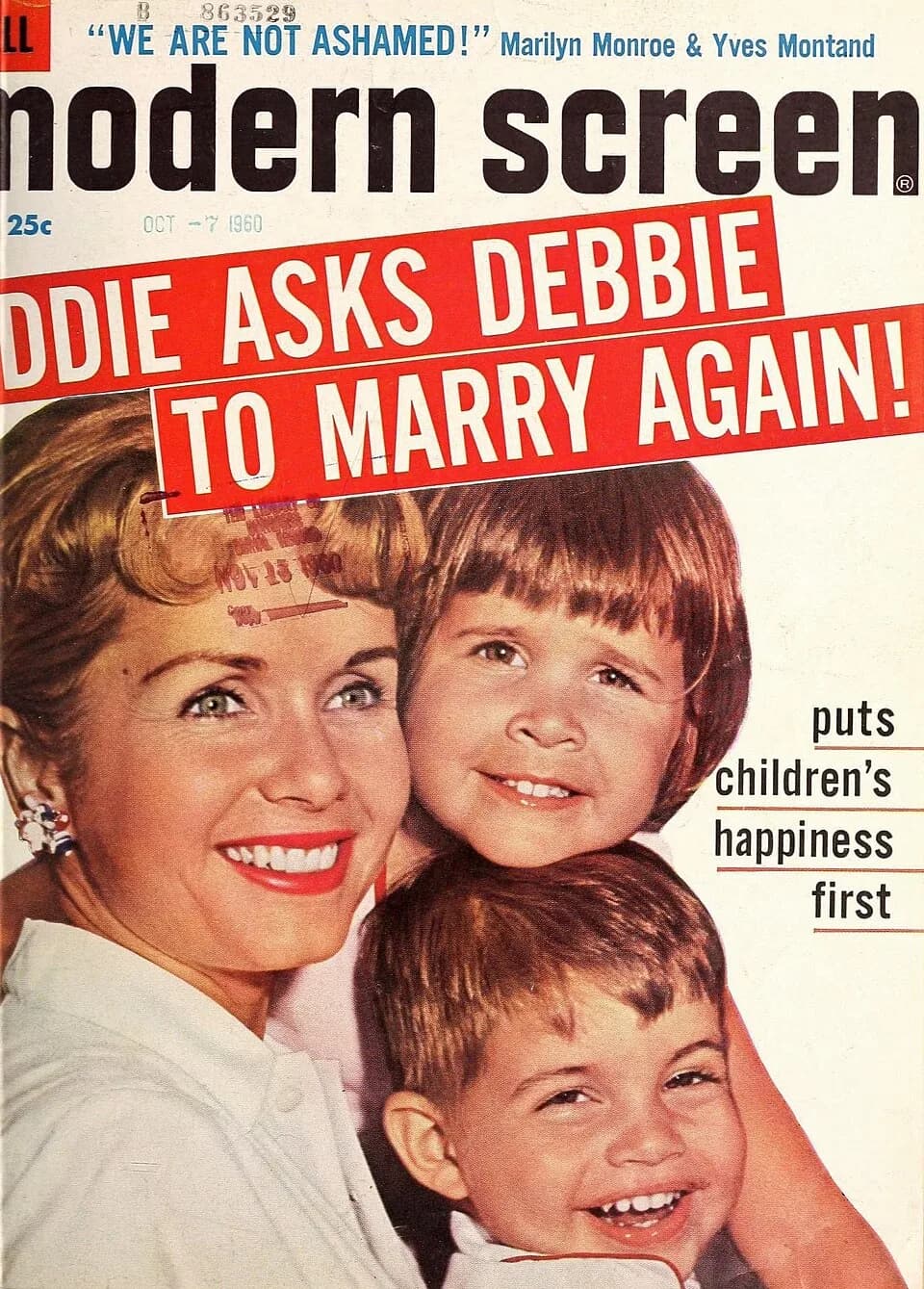 Carrie Fisher - Debbie Reynolds with her children Carrie Fisher and Todd Fisher, 1960