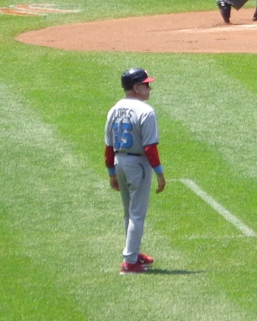Davey Lopes - Washington Nationals first base coach Davey Lopes during the top of the first inning of the Mets and Nationals game at Citi Field on Father's Day, June 18, 2017.