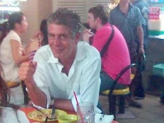 Anthony Bourdain - Chef Anthony Bourdain at Maxwell Food Centre, Singapore.