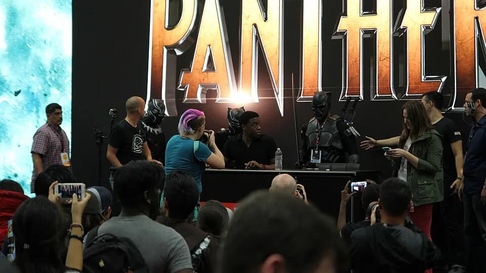 Chadwick Boseman - Chadwick Boseman promoting Black Panther at the 2016 San Diego Comic-Con International.
