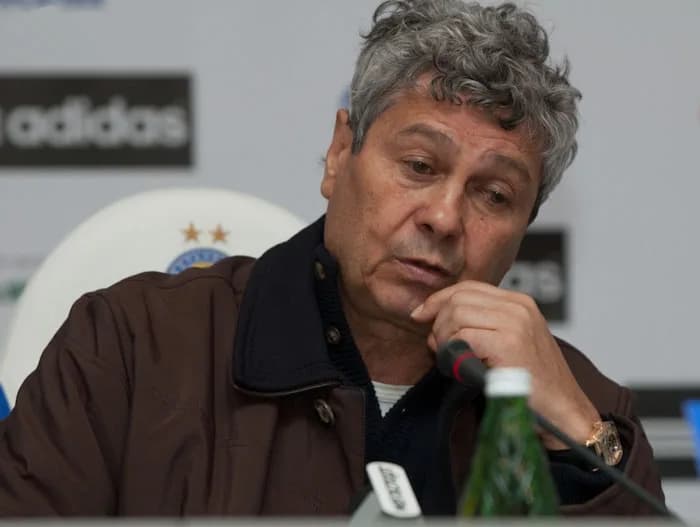 Mircea Lucescu - Mircea Lucescu, Romanian football coach, at the press conference after the game of Shakhtar Donetsk