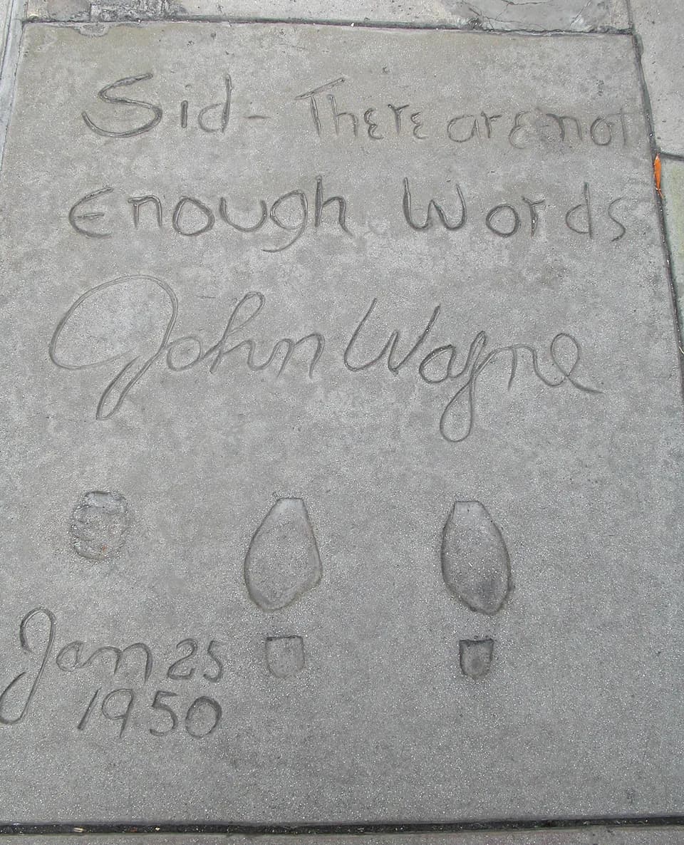 John Wayne - John Wayne's footprints at the Grauman's Chinese Theatre, Los Angeles (California)