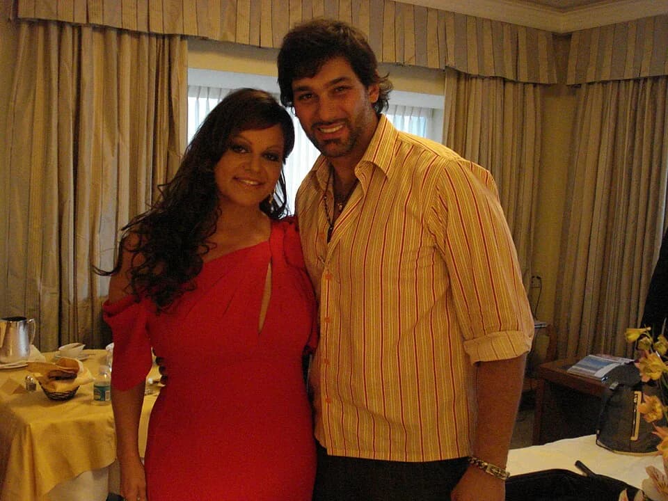Jenni Rivera - American singer-songwriter, actress, television producer, and entrepreneur of Mexican heritage Jenny Rivera and Celebrity Hair stylist Leonardo Rocco in Miami, Florida, United States of