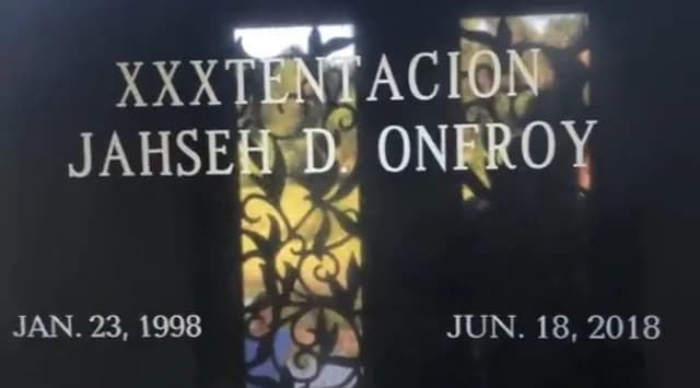XXXTentacion XXXTentacion - Photo taken from outside of XXXTentacion mausoleum from his grave plaque.