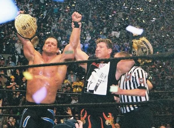 Chris Benoit - A picture of Eddie Guerrero and Chris Benoit, taken by me at WrestleMania XX