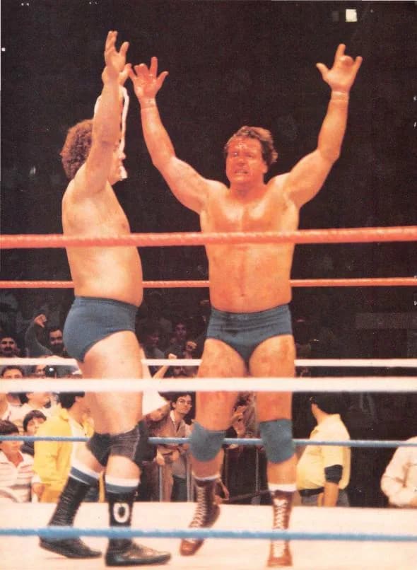 Roddy Piper - Roddy Piper (right) and Bob Orton (left), circa 1987