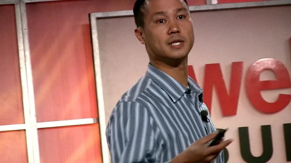 Tony Hsieh - Tony Hsieh, head of Zappos. I didn't have time to edit any of these still images, which came off my Canon HV20 camcorder, but they look OK. (CC) JD Lasica, socialmedia.biz. Noncommercial