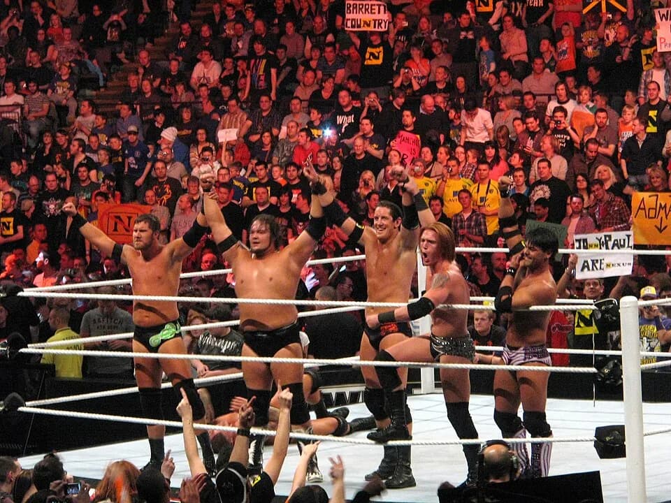 Bray Wyatt - The Nexus (from left to right): Michael McGillicutty, Husky Harris, Wade Barrett, Heath Slater, and Justin Gabriel.