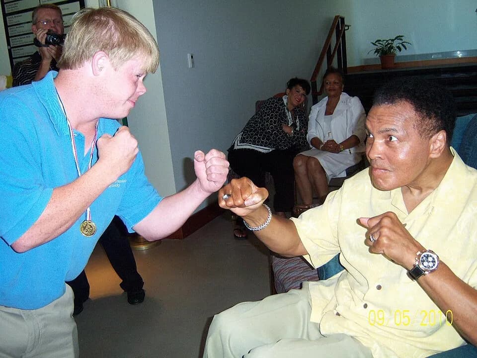 Muhammad Ali - Special Olympics Athlete of the year, meets the Greatest of All time, and 1960 light heavyweight gold medalist Muhammad Ali.