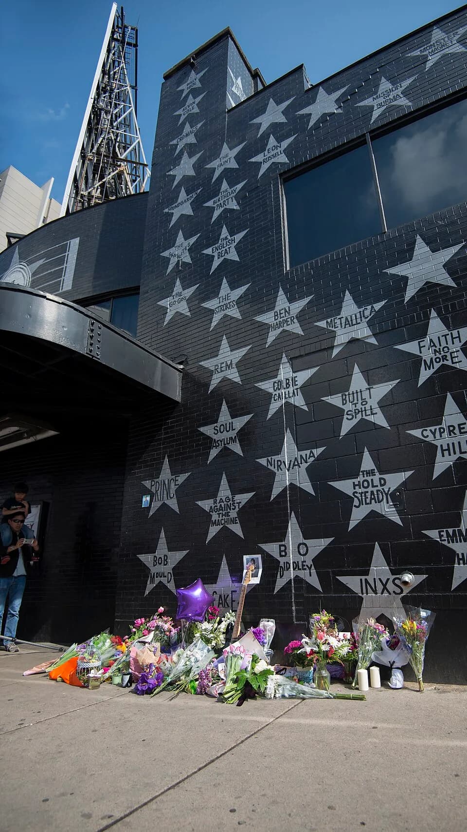 Prince - Flowers for Prince at First Avenue in Minneapolis