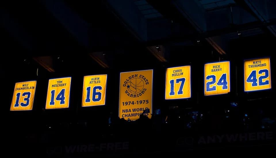 Wilt Chamberlain - Golden State Warriors retired jerseys