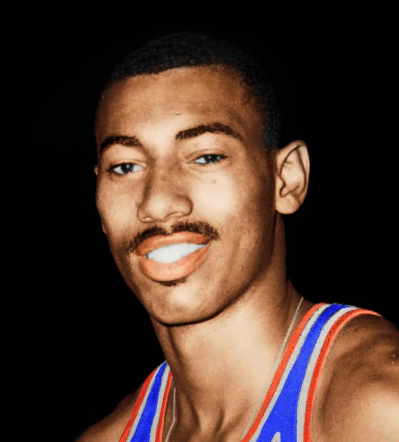 Wilt Chamberlain - edited (colour) picture Image:Wilt Chamberlain.jpg Wilt Chamberlain, American basketball player wearing uniform of Harlem Globetrotters.