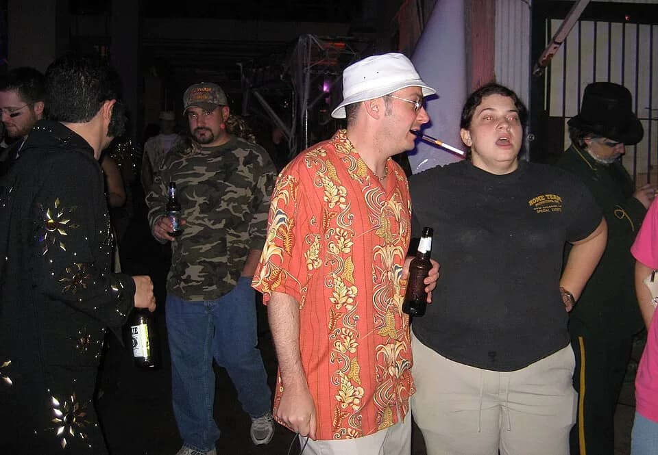 Hunter S. Thompson - Halloween celebrations at Dixie Brewery, New Orleans