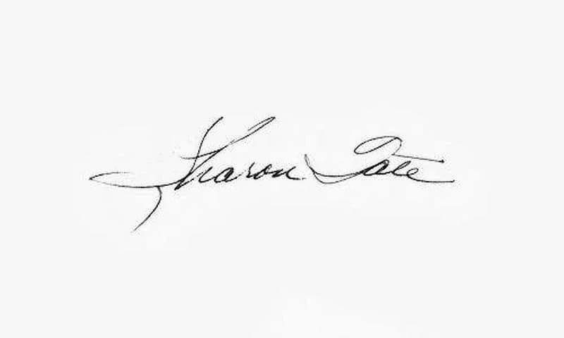 Sharon Tate - Signature of Sharon Tate