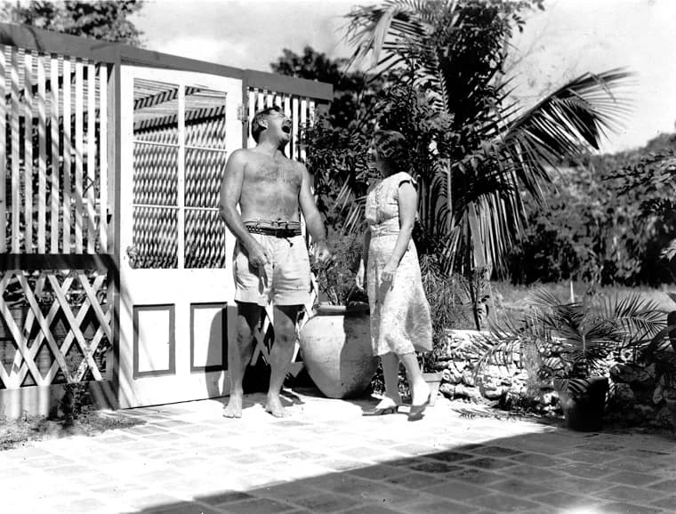 Ernest Hemingway - Ernest and Pauline Hemingway at the Hemingway's Key West home. Photograph in the Ernest Hemingway Photograph Collection, John F. Kennedy Presidential Library and Museum, Boston.