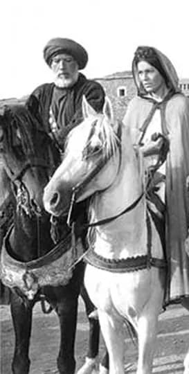 Marlon Brando - A photo of Mustapha el Akkad an horse back with Anthony Quin, Irene Papas, Mona Wasif and Abdullah Ghaith