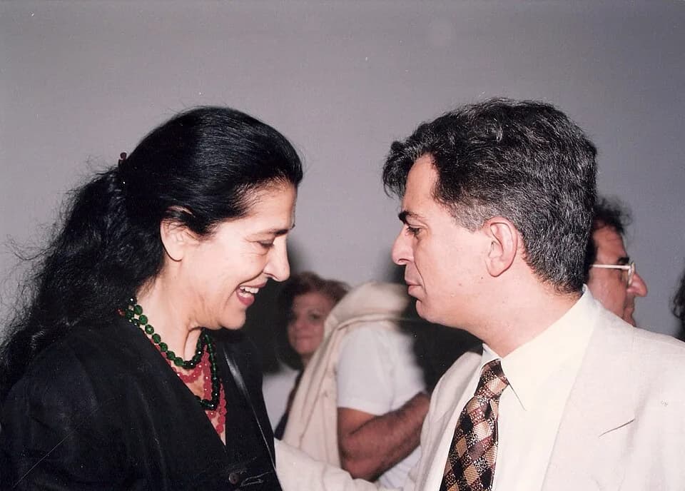 Marlon Brando - Aimilios Metaxopoulos with Irene Papas. Date unknown.