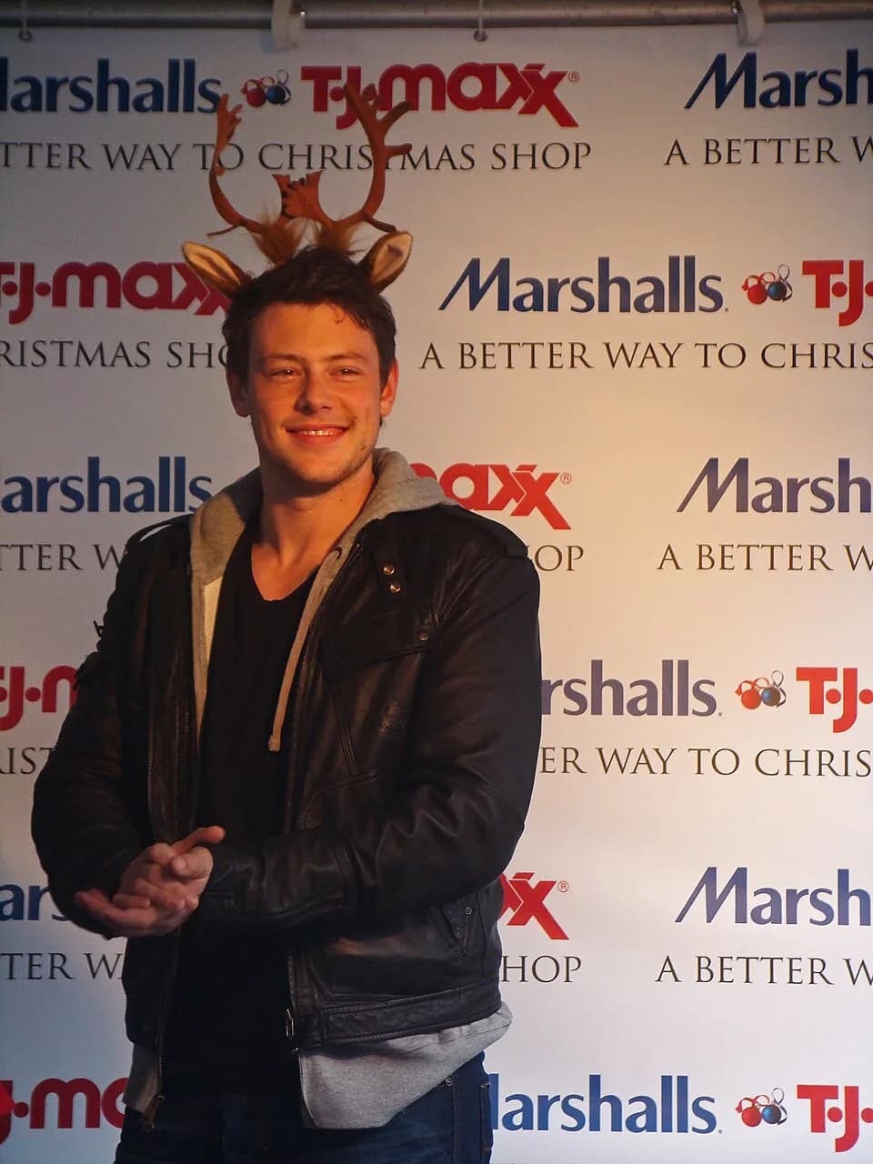 Cory Monteith - Glee cast-member Cory Monteith (Finn) claps and seemingly glows from within at a charity appearance in Bryant Park in conjunction with the Marine Corps Toys for Tots program.