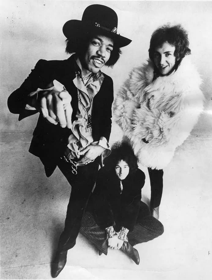 Jimi Hendrix - Promotional photo of The Jimi Hendrix Experience.